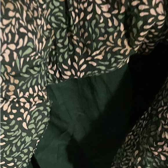 Sz L women Arie dress green  Floral Print Shirred Tie Shoulder Frill Trim Cami - Picture 5 of 6